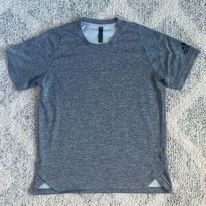 Adidas Gray Heather Climalite Short Sleeve T Shirt Medium Gym Running Workout